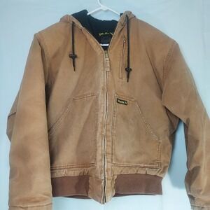 Walls Insulated Workwear Jacket Mens Tan Brown Canvas Duck Active Coat Hooded LT